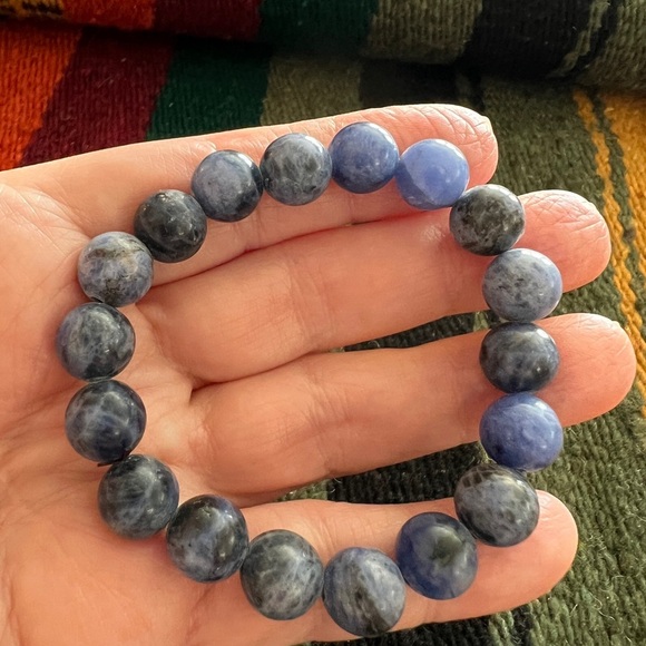 Jewelry - ❤️ 12mm Sodalite Gemstone Handcrafted Artisan Stretch Bracelet Southwestern